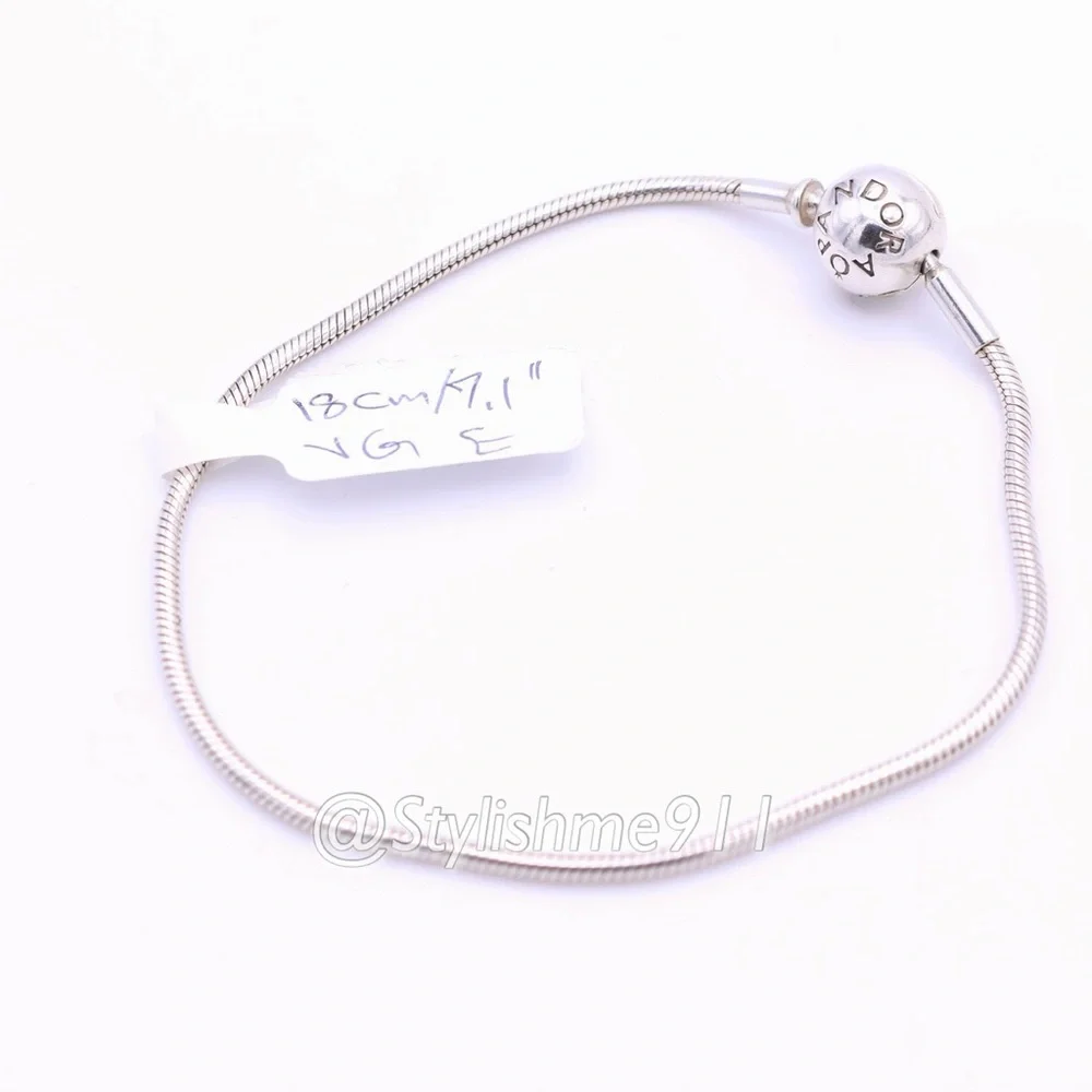 Authentic PANDORA Sterling Silver ESSENCE Bracelet with Pandora Clasp - Picture 8 of 9